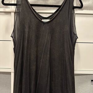 Grace & Lace Black Mesh Tank Top